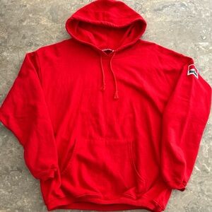 Vintage 1990s Marlboro Country Store Red Pullover Hoodie M